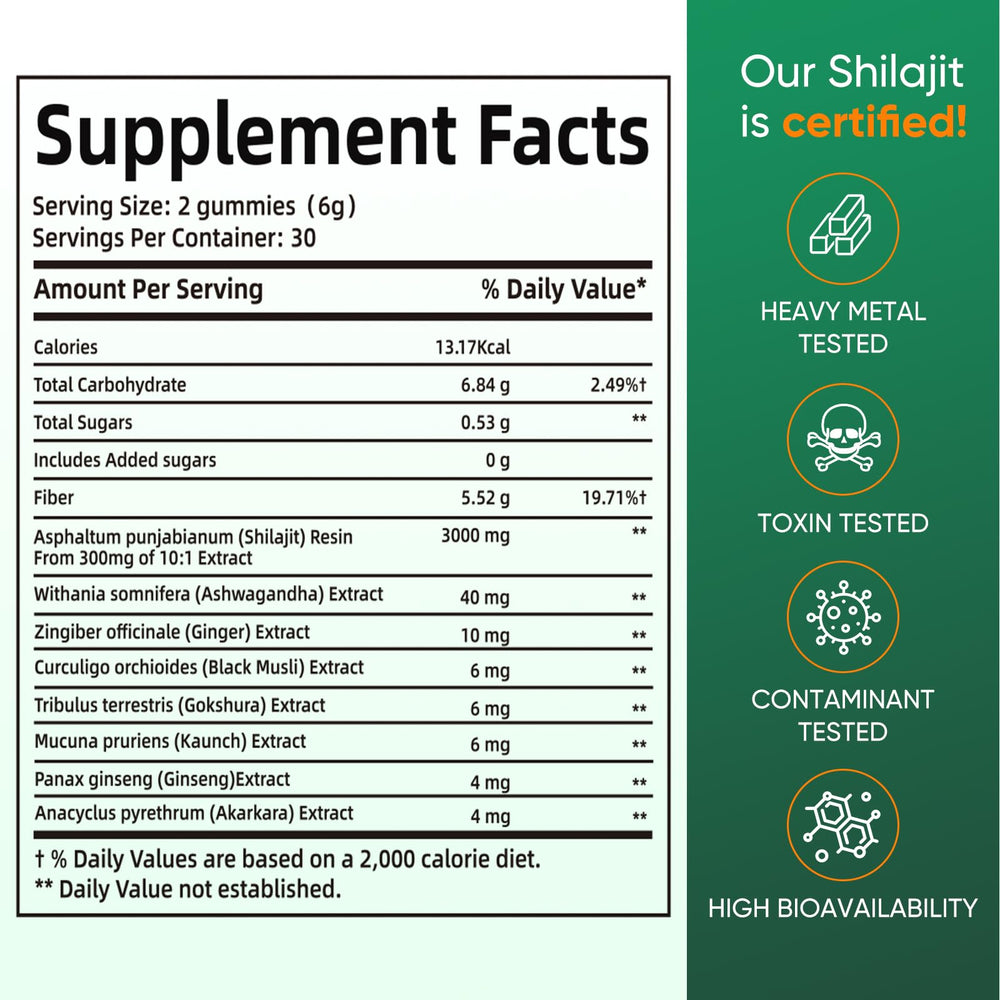 Nutritional highlights: 92+ minerals and 75% fulvic acid