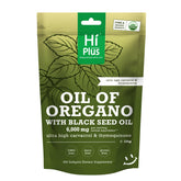 HiPlus 2-in-1 Oil of Oregano and Black Seed Oil softgels bottle front