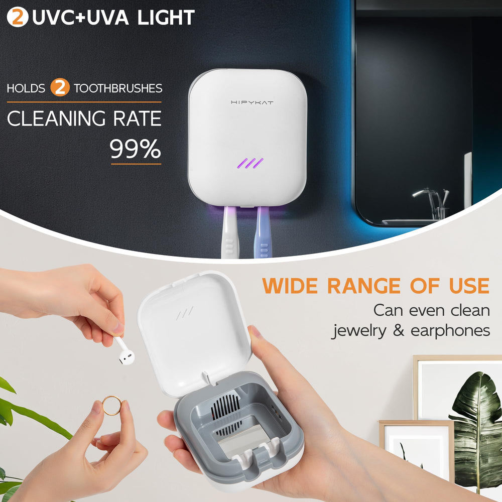 Drying fan inside Hipykat toothbrush sanitizer case