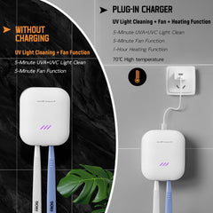Rechargeable 450mAh battery powered toothbrush sanitizer case