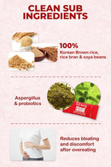 Fermented enzyme formula ingredients: red ginseng, brown rice, bran, soybeans