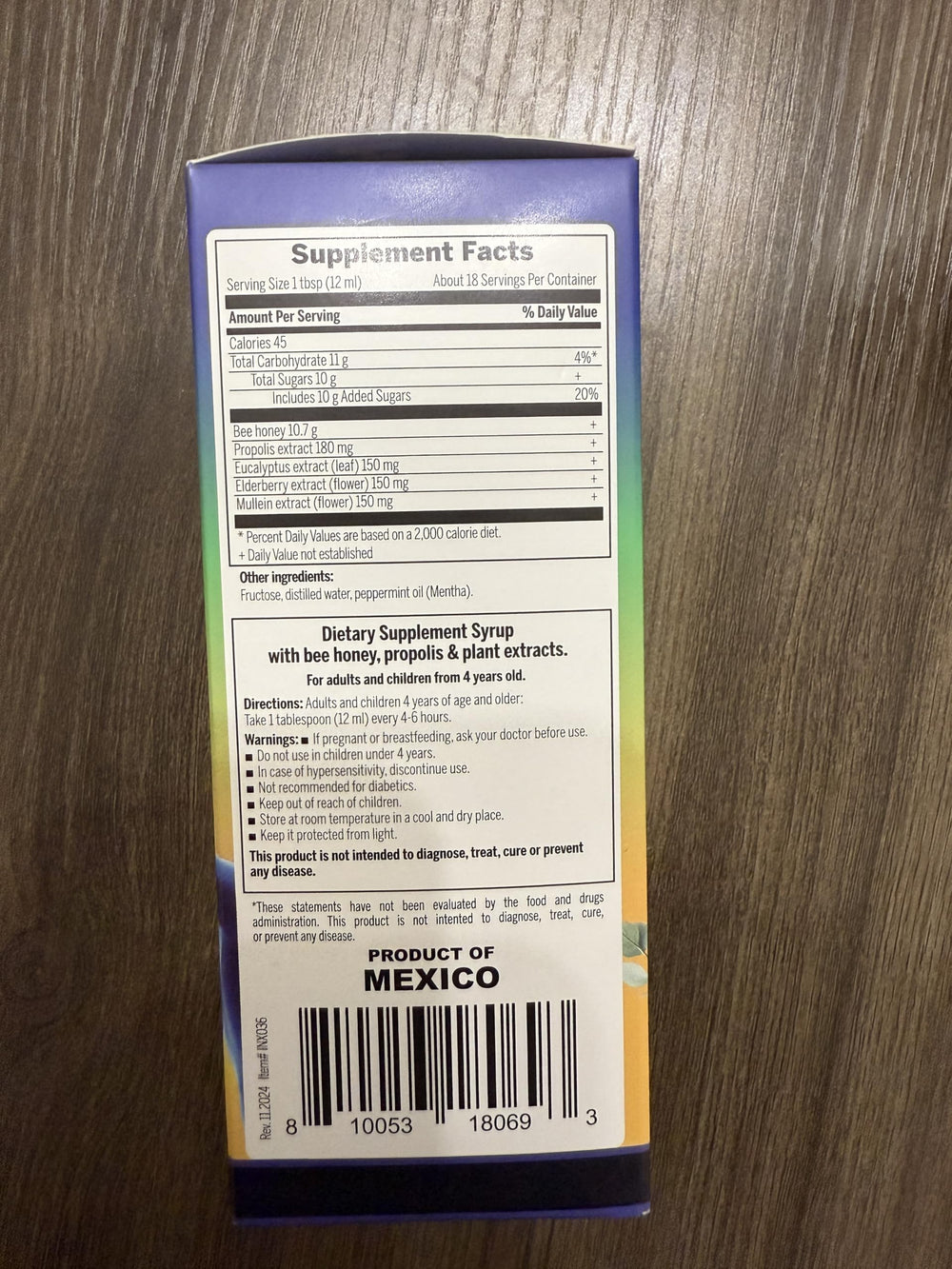 Made in Mexico with USA distribution note