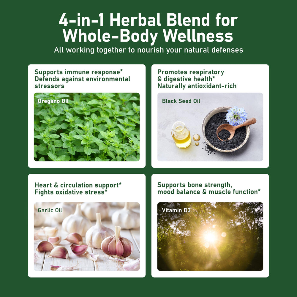 Garlic extract and Vitamin D3 capsules