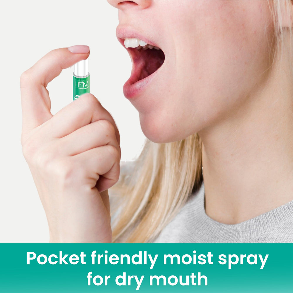 HM Dry Mouth Spray Lime flavor front view in pack4
