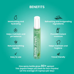 HM Dry Mouth Spray Mint flavor front view in pack4