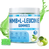 Front view of HMB and L-Leucine Gummies Apple Flavor bottle, 120 gummies