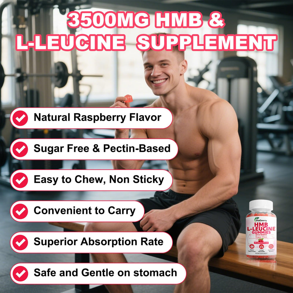 Serving graphics for HMB & Leucine Gummies Raspberry