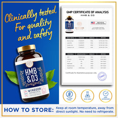Made in USA GMP facility label for HMB supplement