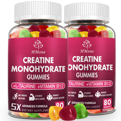 Front view of HMone Creatine Monohydrate Gummies bottle