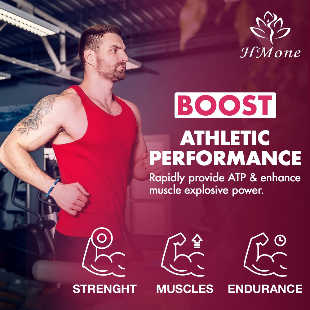 Side view of HMone Creatine Monohydrate Gummies bottle