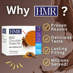 HMR 800 Shake Chocolate on-the-go bottle ready-to-drink nutrition.