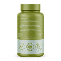 Close-up of product label showing NSF Certified and allergen-free claims