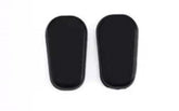 Black silicone nose pads for glasses - 18mm x 10mm, front view
