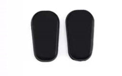 Black silicone nose pads for glasses - 18mm x 10mm, front view