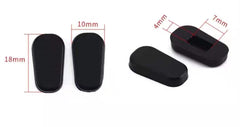 Flat lay of 18x10mm nose pads on white background