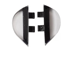 HNP007 Clip-On Nose Pads for Glasses - Black/Clear - 1 Pair
