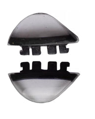 Close-up of nose pads showing 4-tongue clip design
