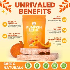 Hochornk Pumpkin Seed Oil Capsules softgels close-up