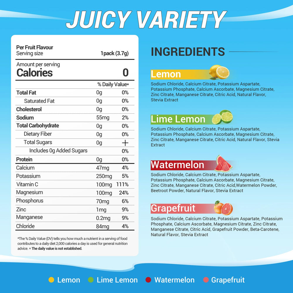 HOETYO electrolytes lime-lemon flavor stick supports steady hydration during activity