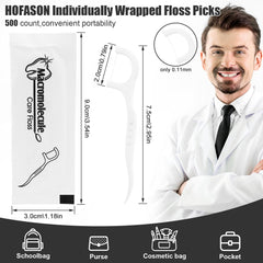 Floss picks with individual wrappers shown for travel and storage