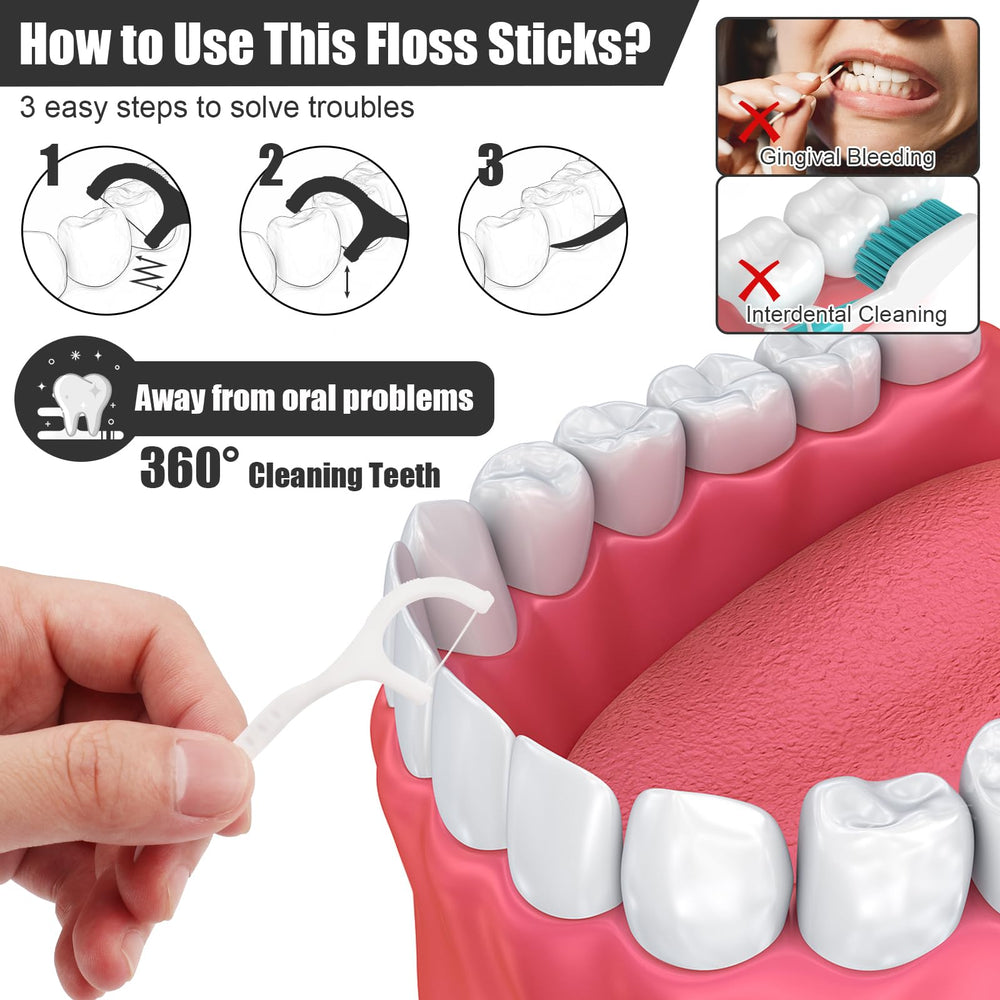 2-in-1 floss pick and toothpick design shown