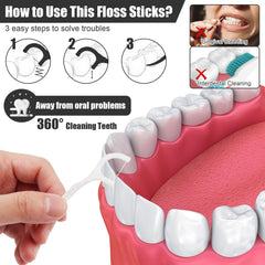 2-in-1 floss pick and toothpick design shown