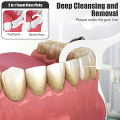 Sturdy plastic handle and durable floss for adults and kids