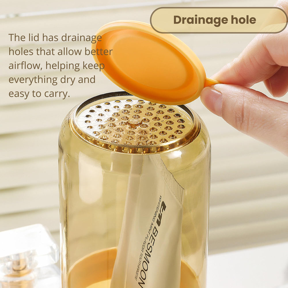 Minimalist travel bathroom organizer with HOGLUX