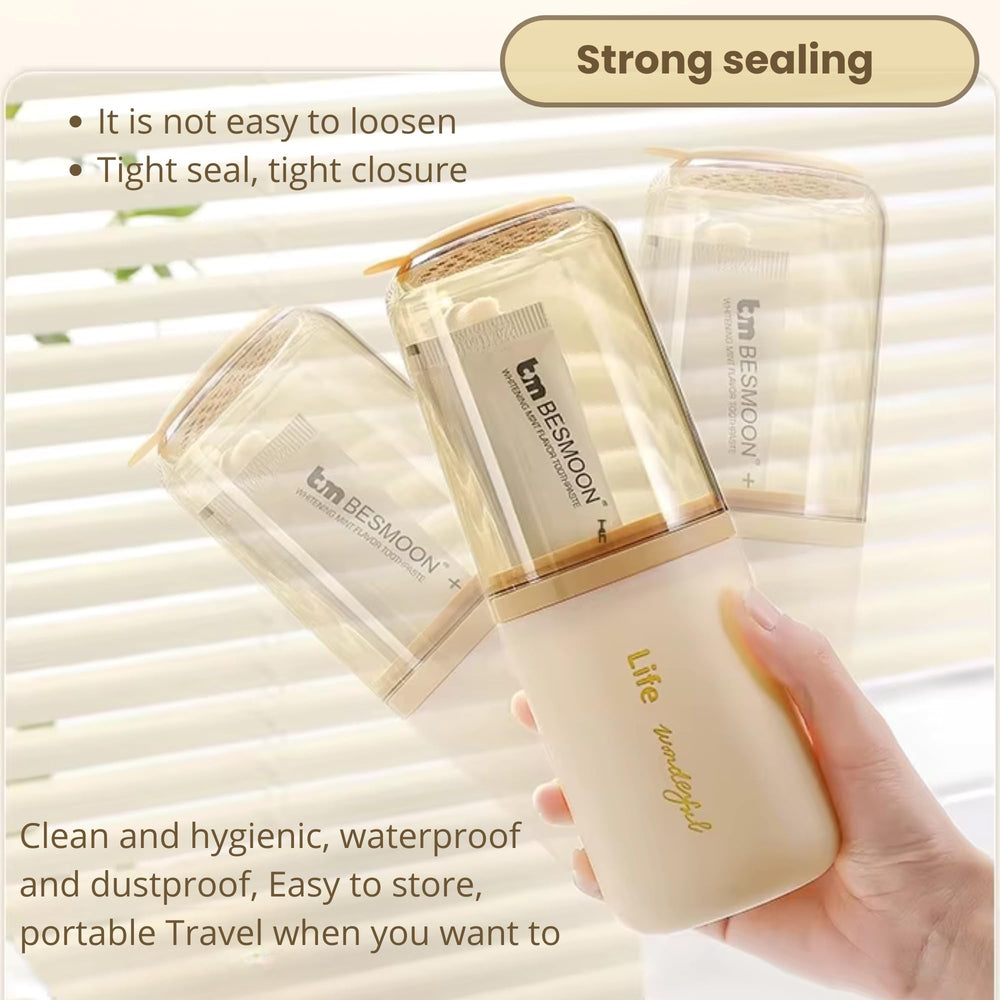Waterproof sealed storage for soap and toothbrush