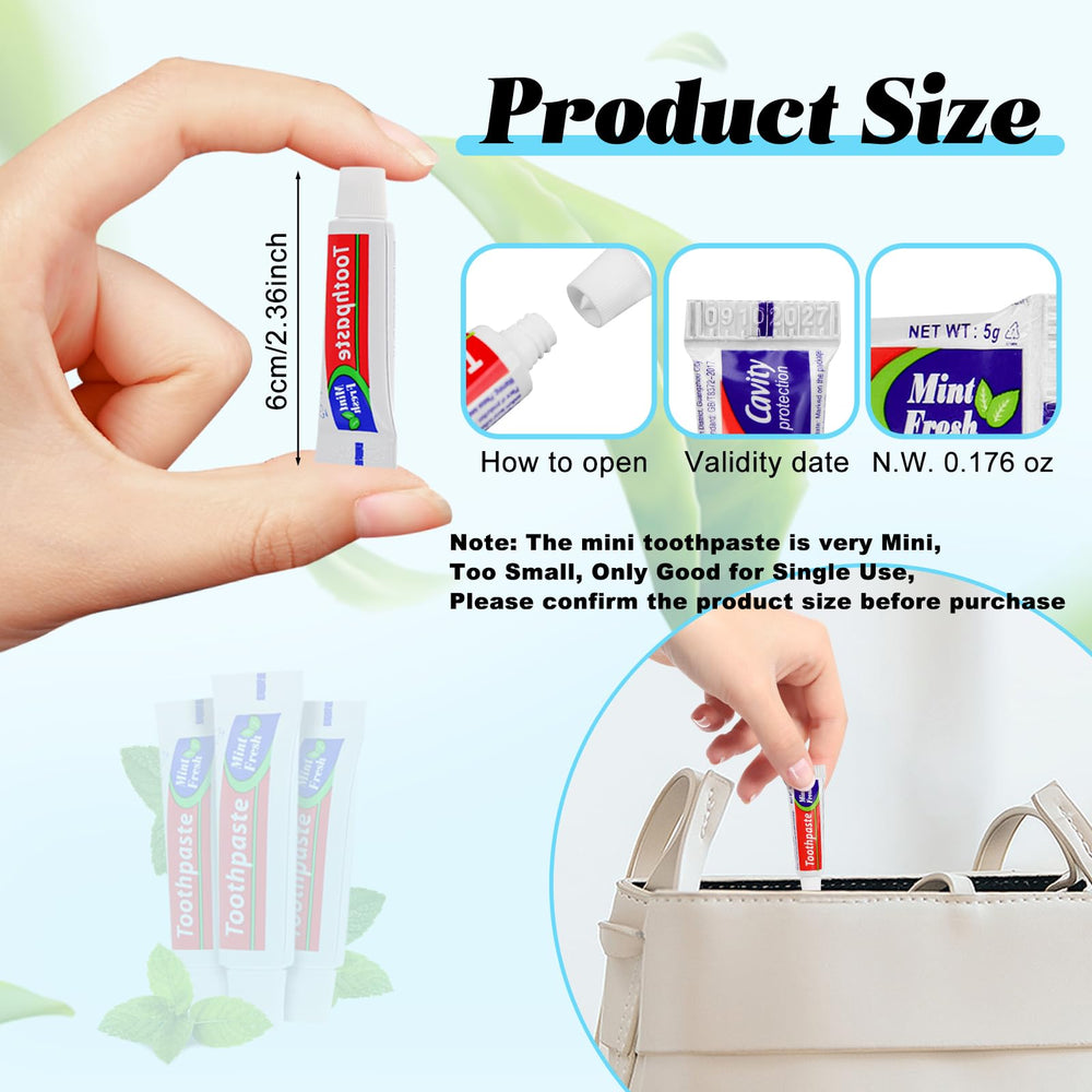 Bulk travel-size toothpaste display showing 200 tubes