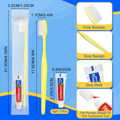 Sealed cap and compact travel toothbrush packaging