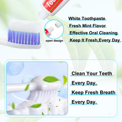 Compact travel toothpaste mini tubes for on-the-go use