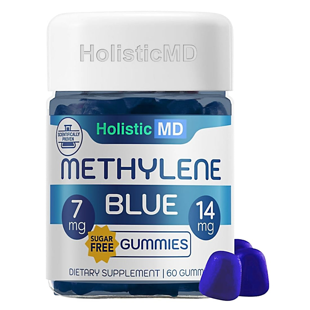Holistic MD Methylene Blue gummies 7mg & 14mg – Berry flavor, bottle label