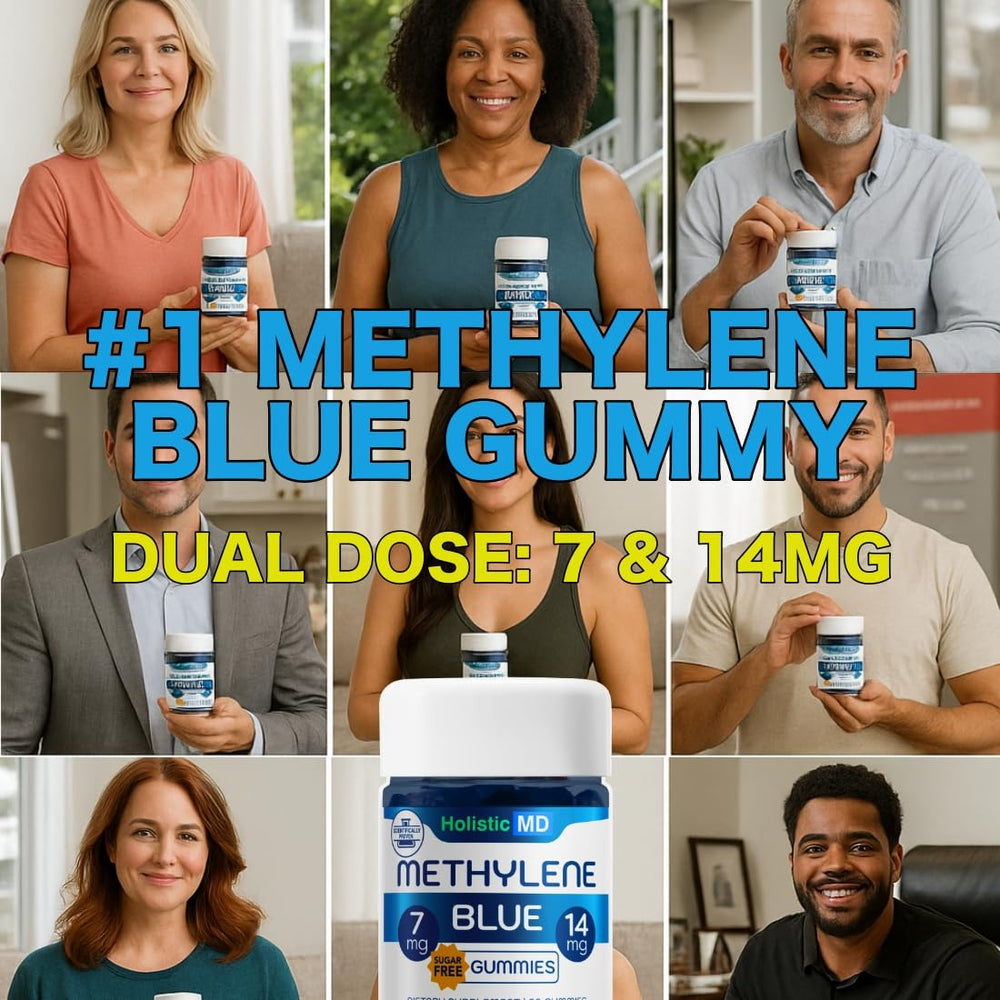 USA-made Holistic MD Methylene Blue gummies – 3rd party certified, USP food quality