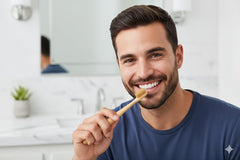 Self-standing Holidentix toothbrush drying after use