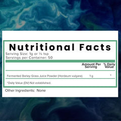 Ingredients of Holistic Bin barley grass juice powder