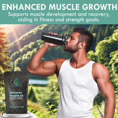 Holistic Bin Tongkat Ali powder stirred into a morning smoothie for daily vitality