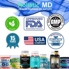 Non-GMO and vegan certification icons with gummies