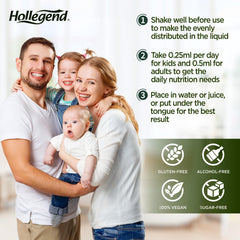 Dosing guide for kids and adults using the drops