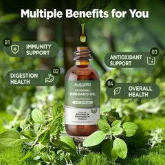 Oregano oil with black seed oil and black pepper extract
