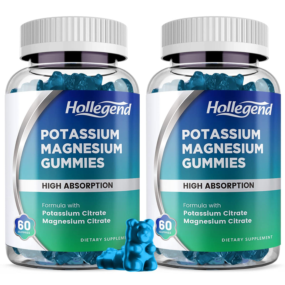 HOLLEGEND Potassium Magnesium Gummies bottle with 120 count