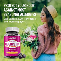 Pack shot of HOLLEGEND Quercetin Gummies with packaging and label