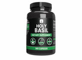 Bottle of Holy Basil capsules labeled Pure Original Ingredients