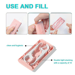 Total of 160 dental floss picks in four boxes (pink) set
