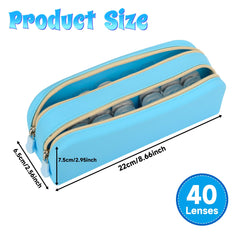 Blue Homakover case open showing dual compartments