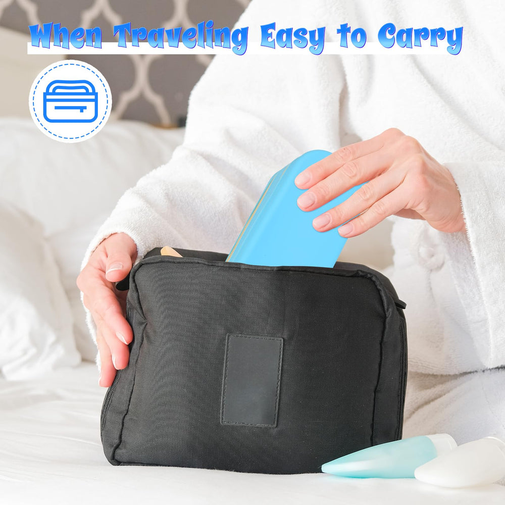 Compact travel-friendly size of Homakover blue lens organizer