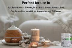 Home spa setup with menthol crystals