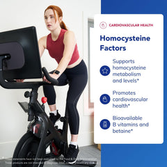 Icons representing vitamin B6, B12 and folate for homocysteine metabolism
