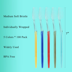 7 inch toothbrush with medium-soft bristles