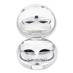 Portable compact rose gold contact lens case for travel